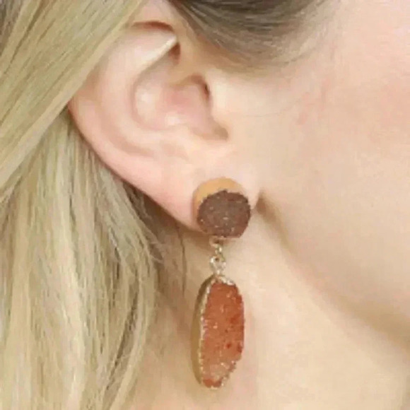 GOREGOUS DRUZY EARRINGS - Picture 1 of 3